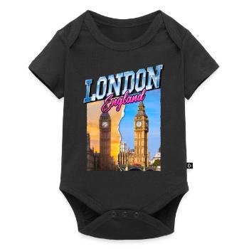 London England UK City Skyline Vintage Retro - Baby Premium short-sleeve bodysuit - black - Front