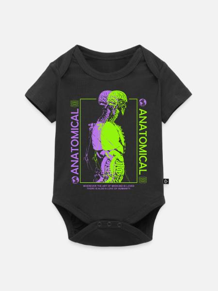 Anatomical Streetwear - Baby Premium Kurzarmbody - Schwarz