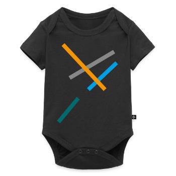Minimal stripe design - Baby Premium short-sleeve bodysuit - black - Front