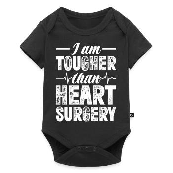 I Am Tougher Than Heart Surgery - Heart Bypass - Baby Premium short-sleeve bodysuit - black - Front