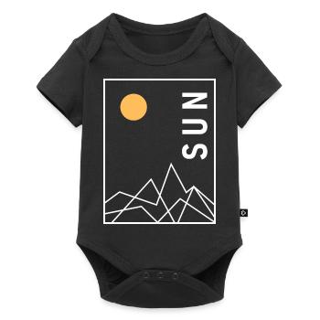 Sun Abstract Sunrise Mountains Nature Gift - Baby Premium short-sleeve bodysuit - black - Front