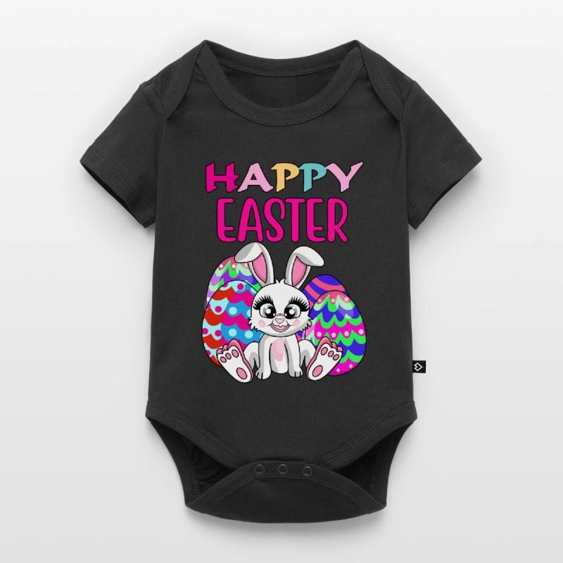 Happy easter, Easter bunny, Easter eggs, sayings Baby Premium short-sleeve bodysuit