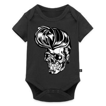 Rockabilly Skull - Baby Premium short-sleeve bodysuit - black - Front