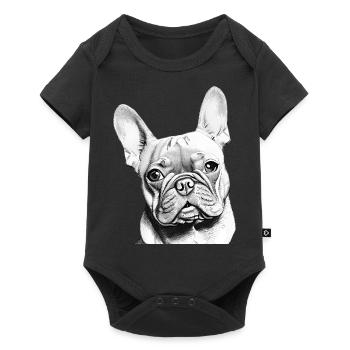 Chiens bouledogue chien propriétaire de chien propriétaire de chien propriétaire de chien - Body à manches courtes Premium Bébé - noir - Devant