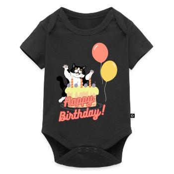 Happy Birthday - Baby Premium Kurzarmbody - Schwarz - Vorne