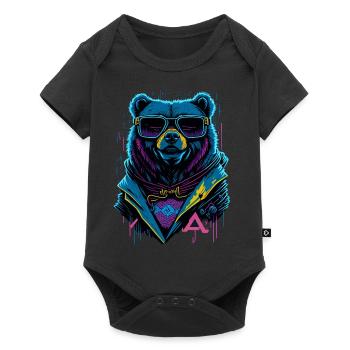 Cyberbear - Baby Premium Kurzarmbody - Schwarz - Vorne