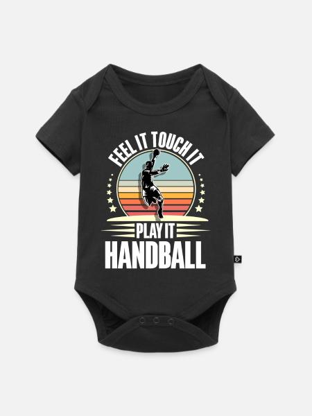 Handball Handballer - Baby Premium Kurzarmbody - Schwarz