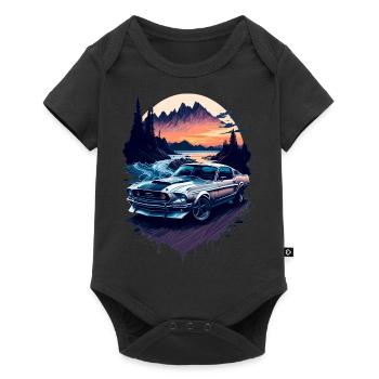 Sports car - Baby Premium short-sleeve bodysuit - black - Front