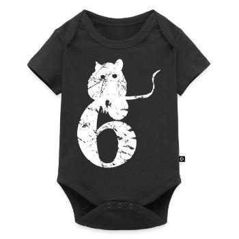 PUNKROCK rats nr. 6 - used look - mouse - rat - Baby Premium short-sleeve bodysuit - black - Front