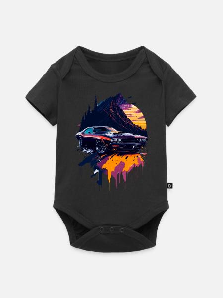 Klassischer Sportwagen - Baby Premium Kurzarmbody - Schwarz