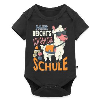 Schulkind Einschulung Mir reicht's Kita Schule - Baby Premium Kurzarmbody - Schwarz - Vorne