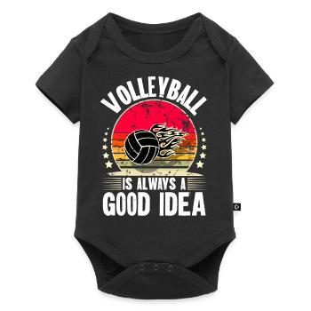Volley-ball - Body à manches courtes Premium Bébé - noir - Devant