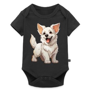 Little White Shepherd Dog - Baby Premium short-sleeve bodysuit - black - Front