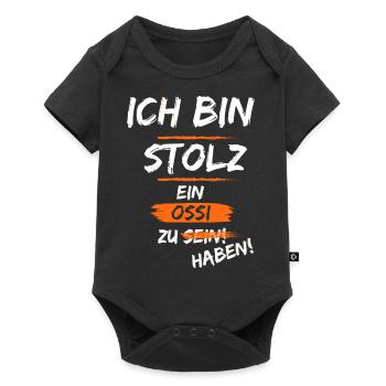 Stolz auf meinen Ossi - Baby Premium Kurzarmbody - Schwarz - Vorne