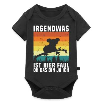 Irgendwas ist hier Faul OH DAS BIN JA ICH - Baby Premium Kurzarmbody - Schwarz - Vorne