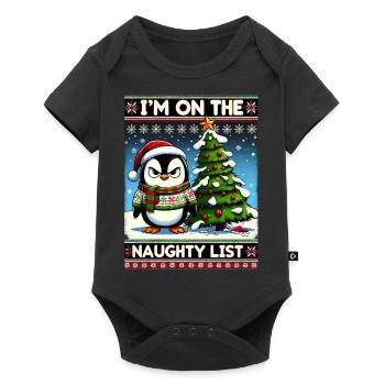 Anti Noël Grumpy Pingouin Noël Grouch - Body à manches courtes Premium Bébé - noir - Devant