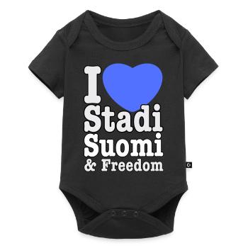 J’adore Stadi Suomi et Freedom - Body à manches courtes Premium Bébé - noir - Devant