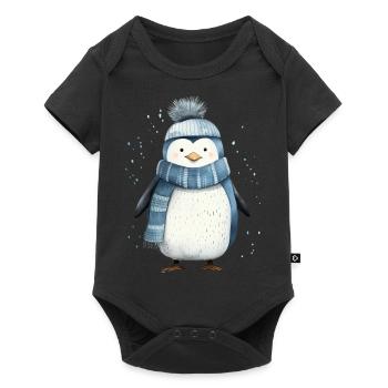Penguin Tee: Playful Arctic Charm - Baby Premium short-sleeve bodysuit - black - Front