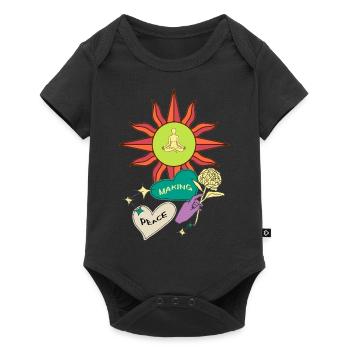 Peace making love, shirt, t-shirt, sweater timeless - Baby Premium short-sleeve bodysuit - black - Front