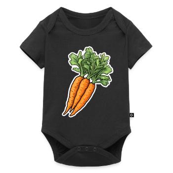 Carrot bunch - Baby Premium short-sleeve bodysuit - black - Front