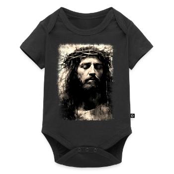 jesus bibel christliche religion christliches kreuz christlich - Baby Premium Kurzarmbody - Schwarz - Vorne