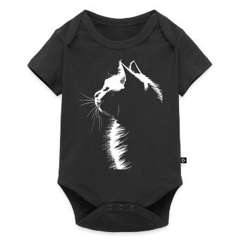 Cat, Cat Motif - Baby Premium short-sleeve bodysuit - black - Front