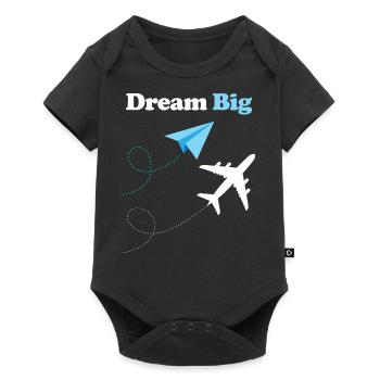 Dream Big Plane - Baby Premium short-sleeve bodysuit - black - Front