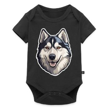Siberian Husky - Baby Premium short-sleeve bodysuit - black - Front