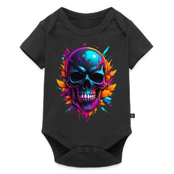 Skull - Baby Premium Kurzarmbody - Schwarz - Vorne