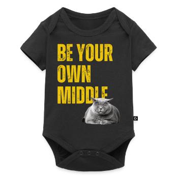 Be you own Middle. - Baby Premium Kurzarmbody - Schwarz - Vorne