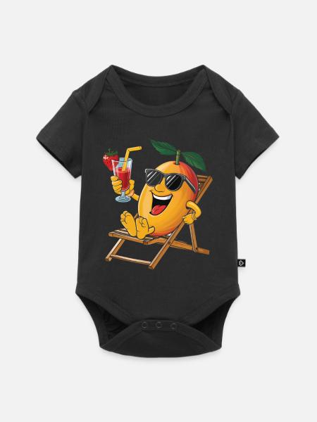 Mango - Baby Premium Kurzarmbody - Schwarz