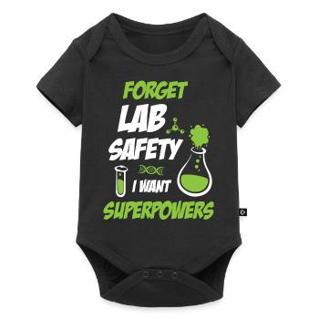 Forget Lab Safety Funny Science - Baby Premium Kurzarmbody - Schwarz - Vorne