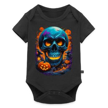 Halloween Skull - Baby Premium short-sleeve bodysuit - black - Front