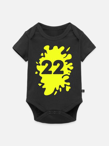 klecks 22 - Baby Premium Kurzarmbody - Schwarz