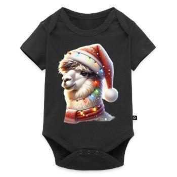 Lama - Baby Premium short-sleeve bodysuit - black - Front