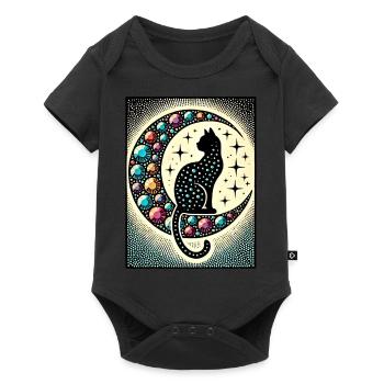 Black Cat Luna - Baby Premium short-sleeve bodysuit - black - Front
