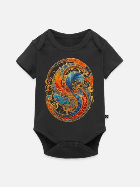 Ornament - Baby Premium Kurzarmbody - Schwarz
