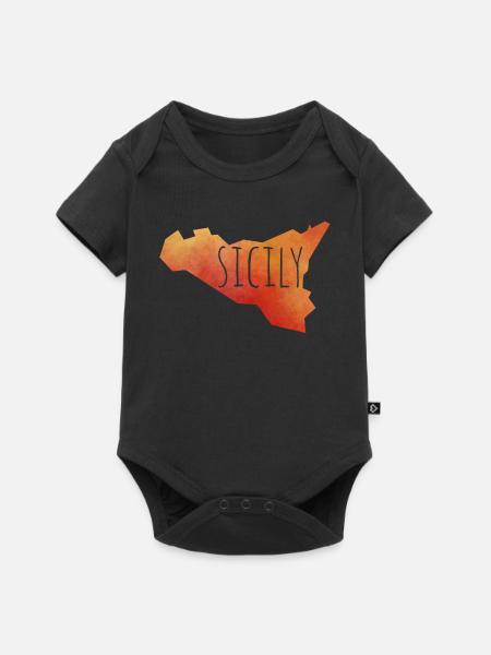 sicily - Baby Premium Kurzarmbody - Schwarz