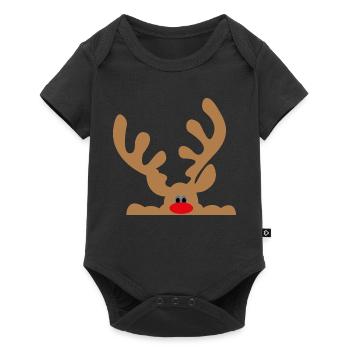 reindeer - Baby Premium short-sleeve bodysuit - black - Front