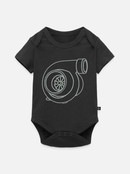 turbo - Baby Premium Kurzarmbody - Schwarz