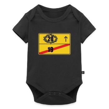 Ortsschild 20. Geburtstag Geschenk - Baby Premium Kurzarmbody - Schwarz - Vorne