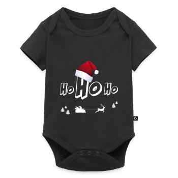 weihnachtsmann Xmas Christmas ugly Ho ho mütze rot - Baby Premium Kurzarmbody - Schwarz - Vorne