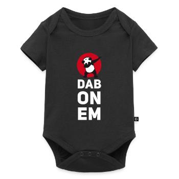 dab on em dabbing panda football touchdown mooving - Baby Premium short-sleeve bodysuit - black - Front