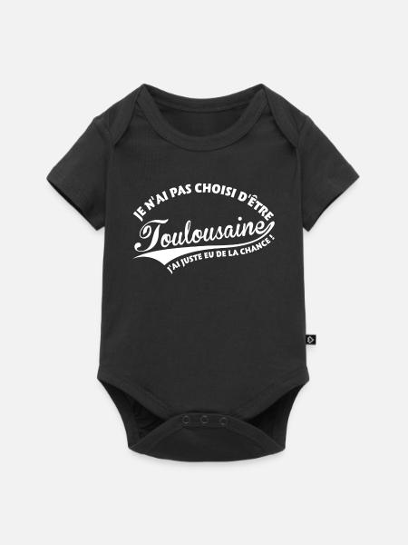 Toulousaine Chanceuse - Body à manches courtes Premium Bébé - noir