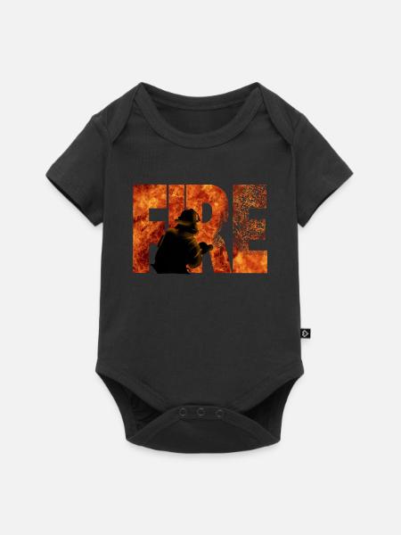 Feuerwehr - Baby Premium Kurzarmbody - Schwarz