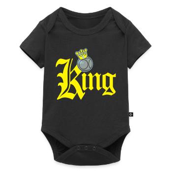 König Petanque Tippfehler - Baby Premium Kurzarmbody - Schwarz - Vorne