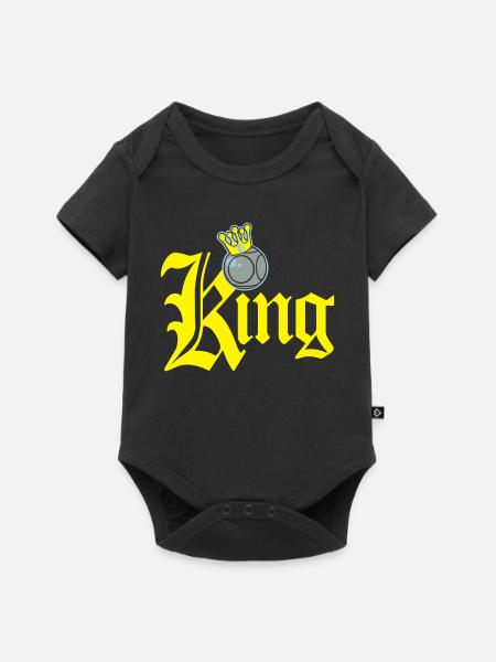 König Petanque Tippfehler - Baby Premium Kurzarmbody - Schwarz