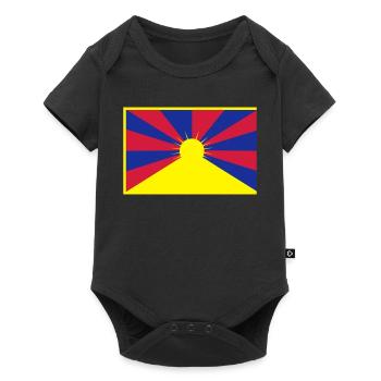 Flag of Tibet - Baby Premium short-sleeve bodysuit - black - Front