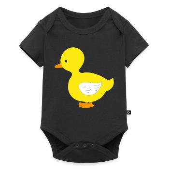 Funny little yellow duck - Baby Premium short-sleeve bodysuit - black - Front
