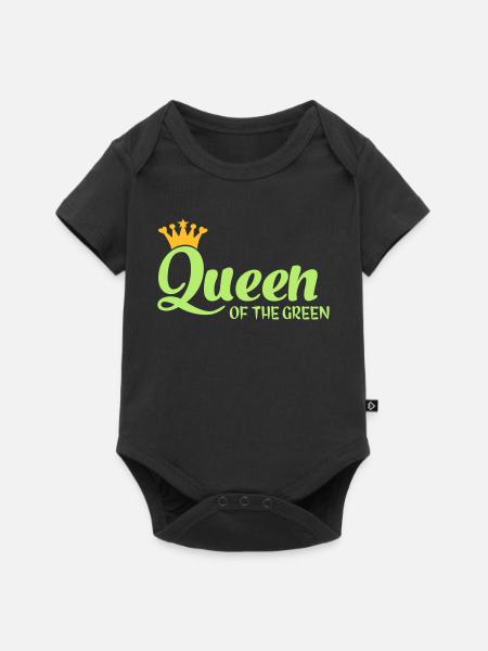Queen of the Green - Baby Premium Kurzarmbody - Schwarz